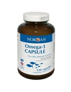 Norsan Omega-3 Capsule Integratore Con Olio di Pesce 120 Capsule